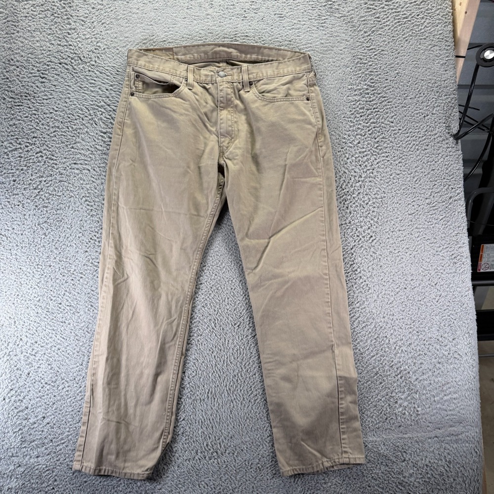 Levi's 559 Jeans Men's 36x32 Beige Cotton Denim Straight Leg Travel Workwear
